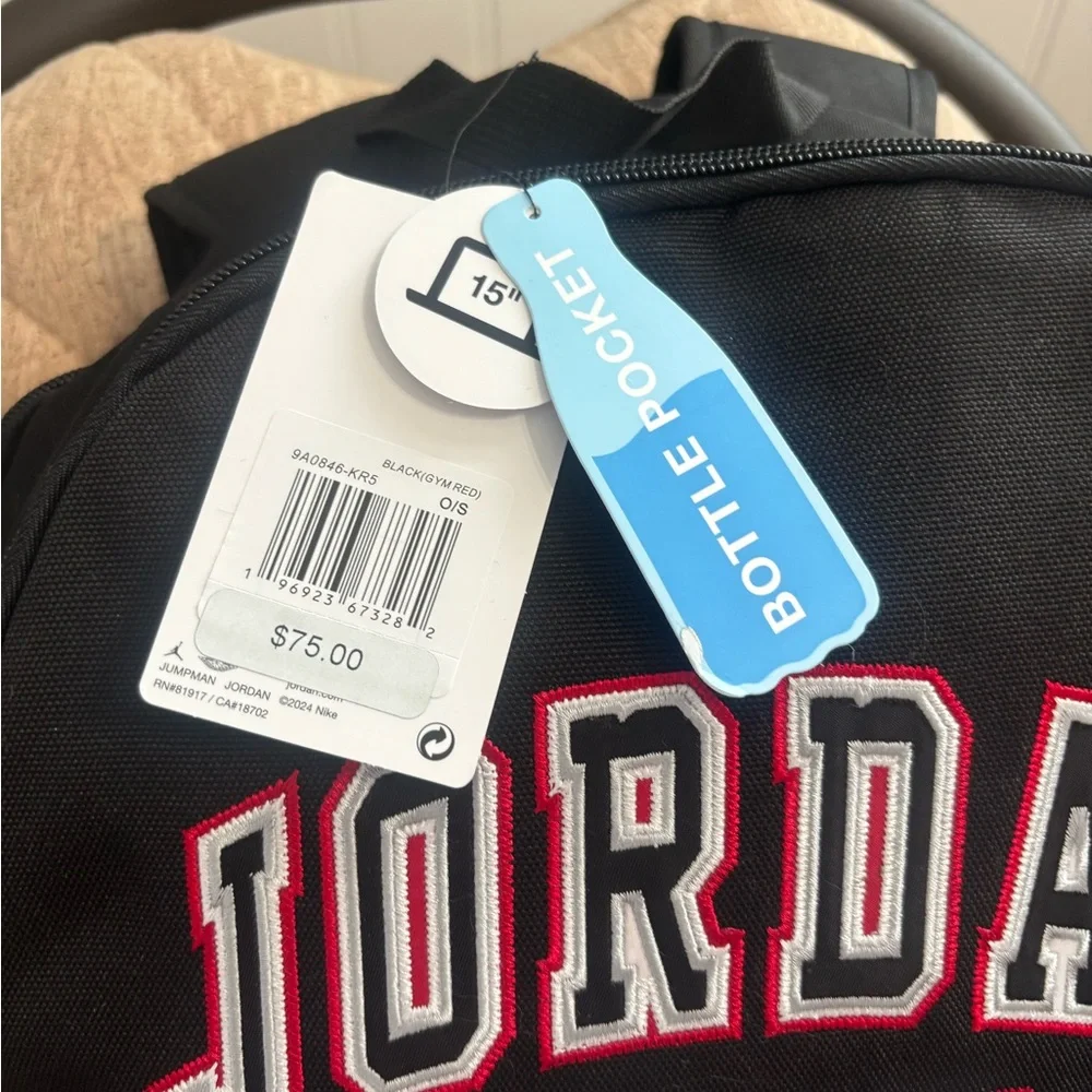 Backpack Michael Jordan Nike Backpack Black & Red Brand New W/Tags $75 MSRP
